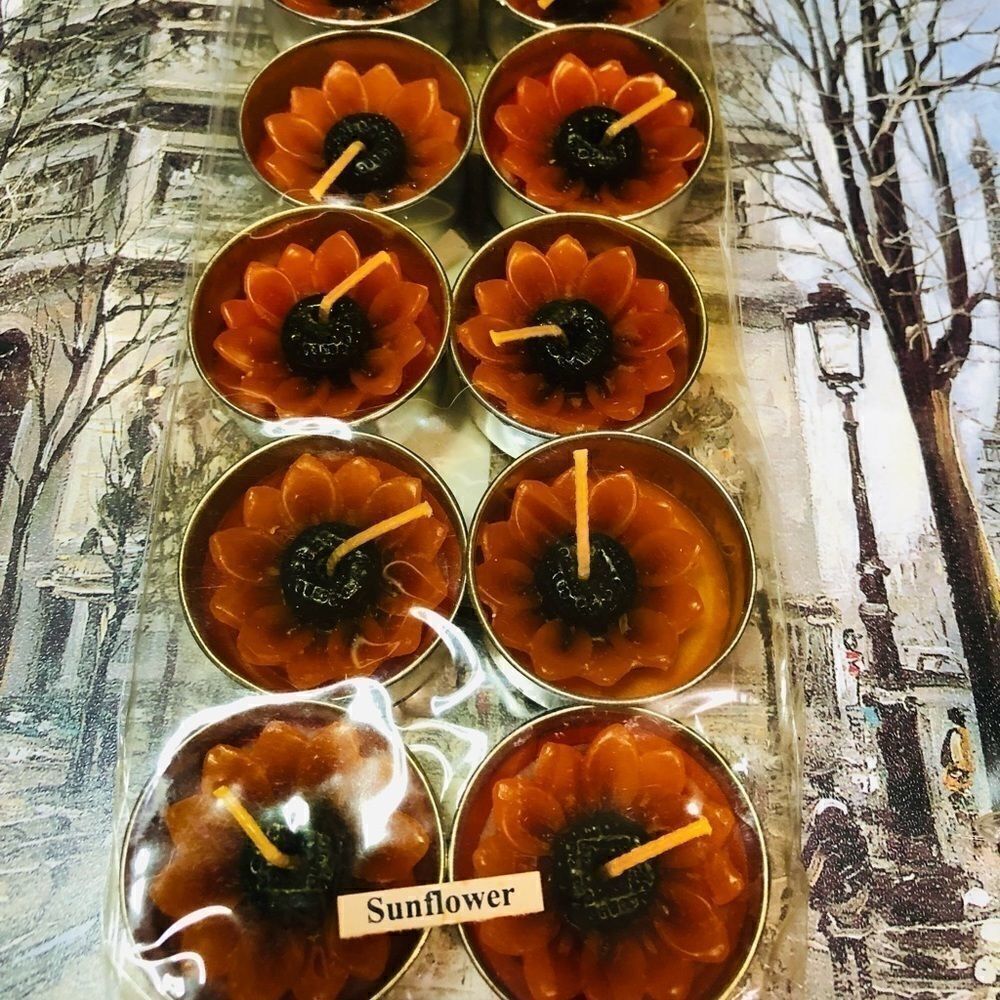 NWOT: Sunflower Tea-light Candle Set‎ - Picture 6 of 12